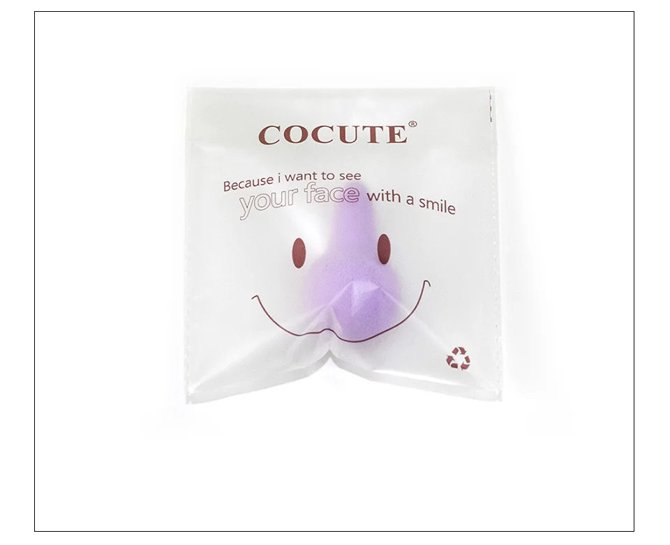 Cocute девушка подарок 1 шт. макияж основа губка с ручкой косметическая пуховка пудра гладкая Капля воды Puff beauty esponja
