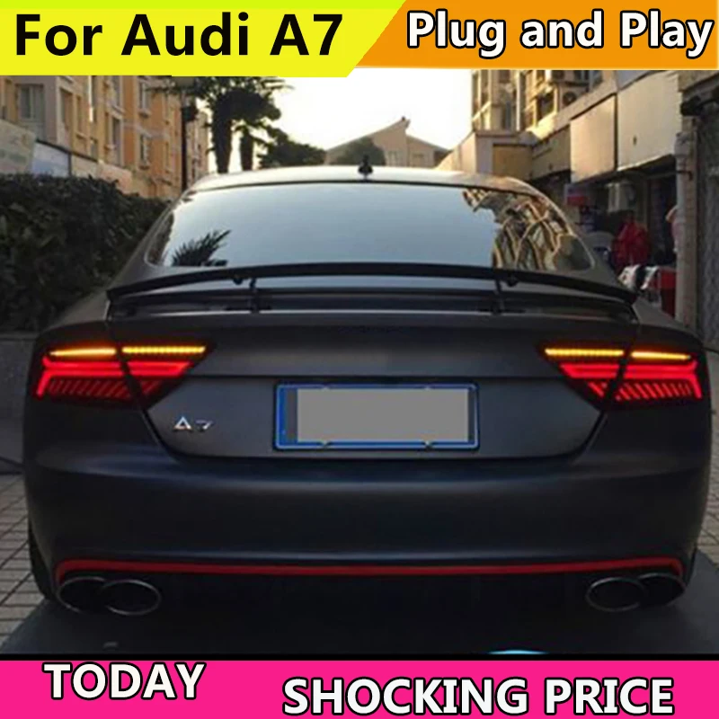 Автомобильный Стайлинг для Audi A7 задний светильник в сборе 2011-2016 светодиодный s
