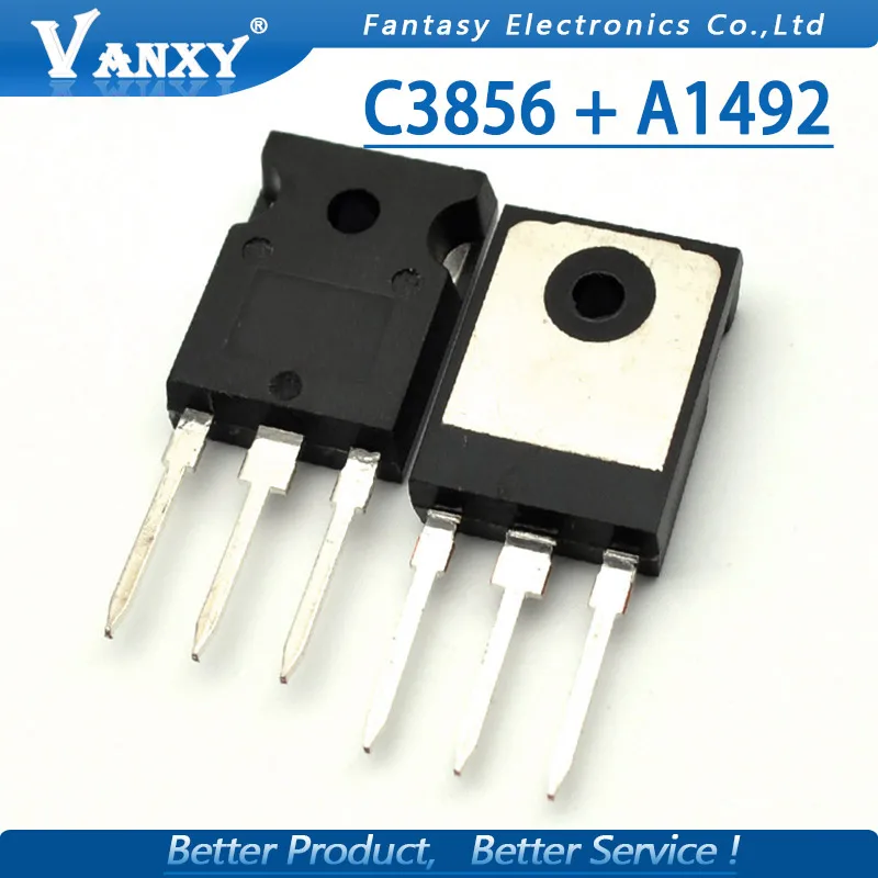 4 шт. (2 2SC3856 + 2 2SA1492 ) C3856 TO3P A1492 TO 3P|Интегральные схемы| |