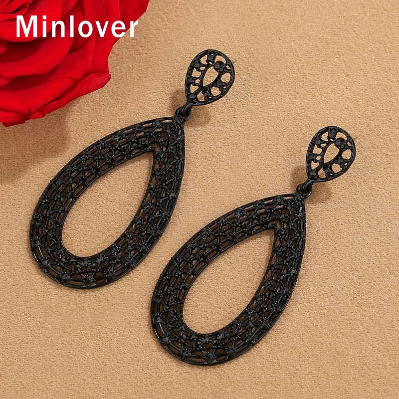 Mecresh черный стразы серьги в форме капли воды для женщин уникальный невесты