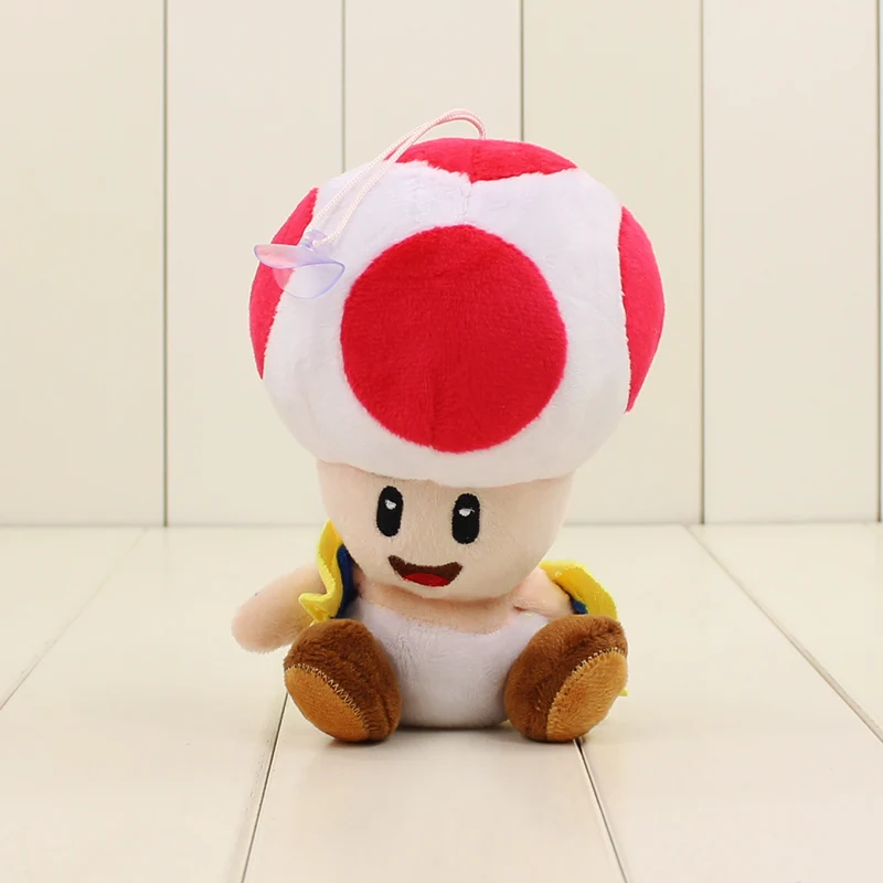 16 см Super Mario Bros Жаба гриб Плюшевые игрушки 4 цвета жаба мягкая кулон в форме куклы с присоской - Цвет: Open Mouth