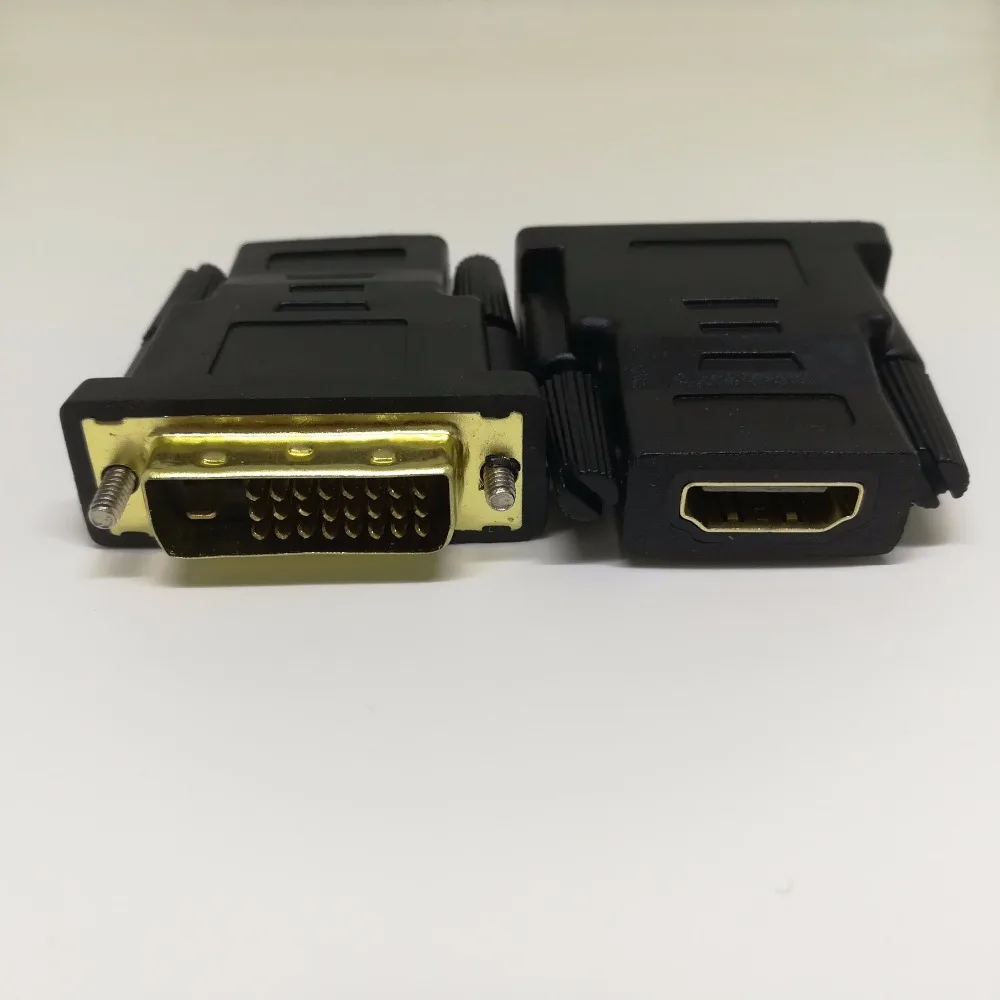 DVI 24+ 1 Мужской к HDMI Женский конвертер HDMI к DVI адаптер Поддержка 1080P для HDTV lcd DVI-D позолоченный адаптер
