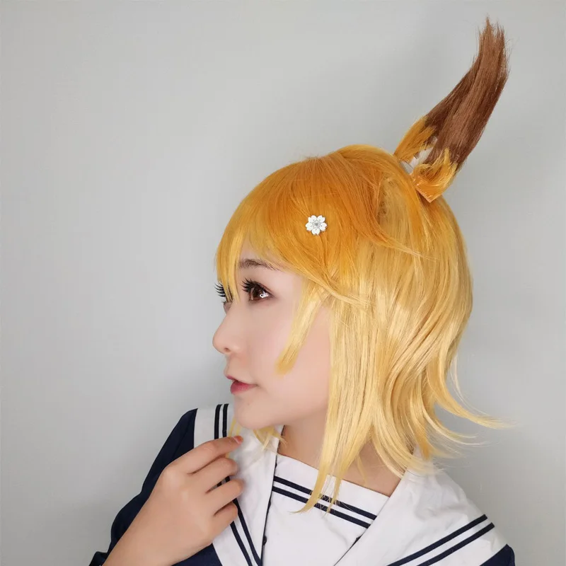 Аниме Sewayaki Kitsune no Senko-san Nakano, косплей костюм, полезная лиса, кимоно, платье, Япония, ведьма, Мико, полный комплект, парики