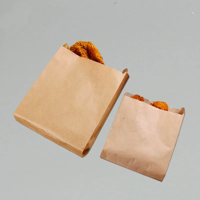 Бумажный пакет для хлеба из крафтовой бумаги с защитой от жира|Подарочные сумки и