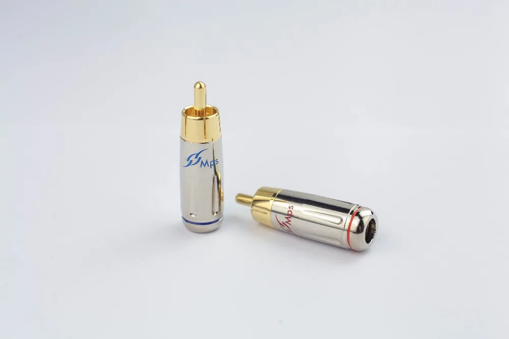 HiFi MPS бусина-6 HiFi медный RCA штекер 24 К позолоченный сигнальная линия штекер RCA штекер Лотос голова медь RCA штекер