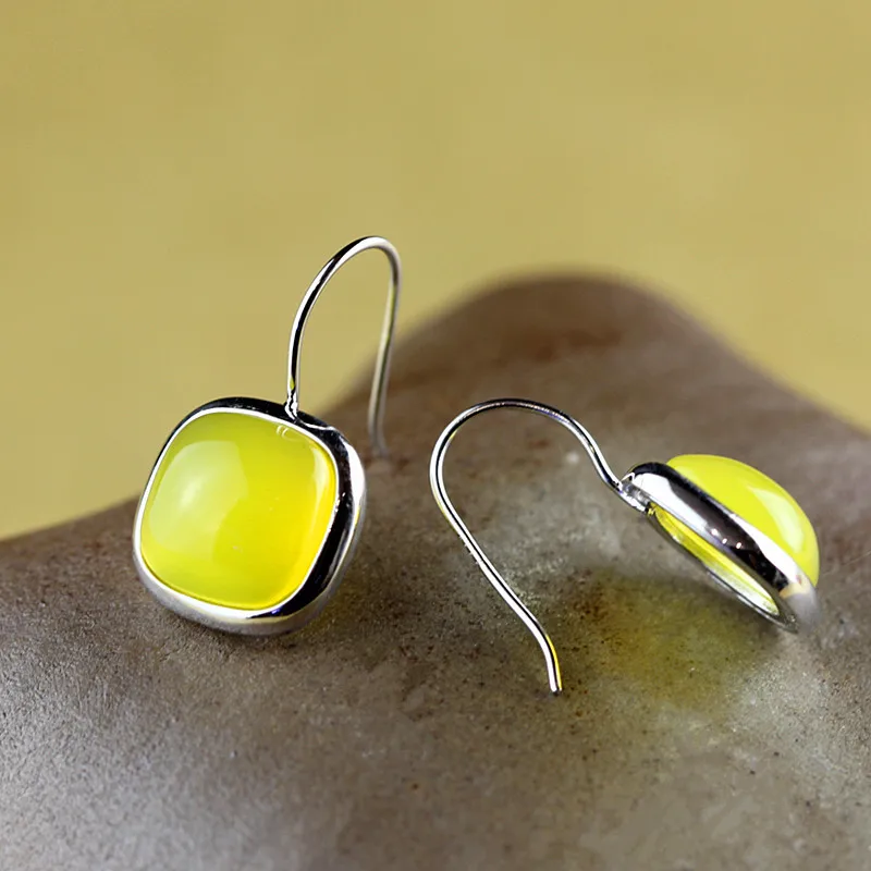 Женские серьги из серебра 925 пробы с топазом|jewelry earrings|jewelry silver earringsfashion jewelry |