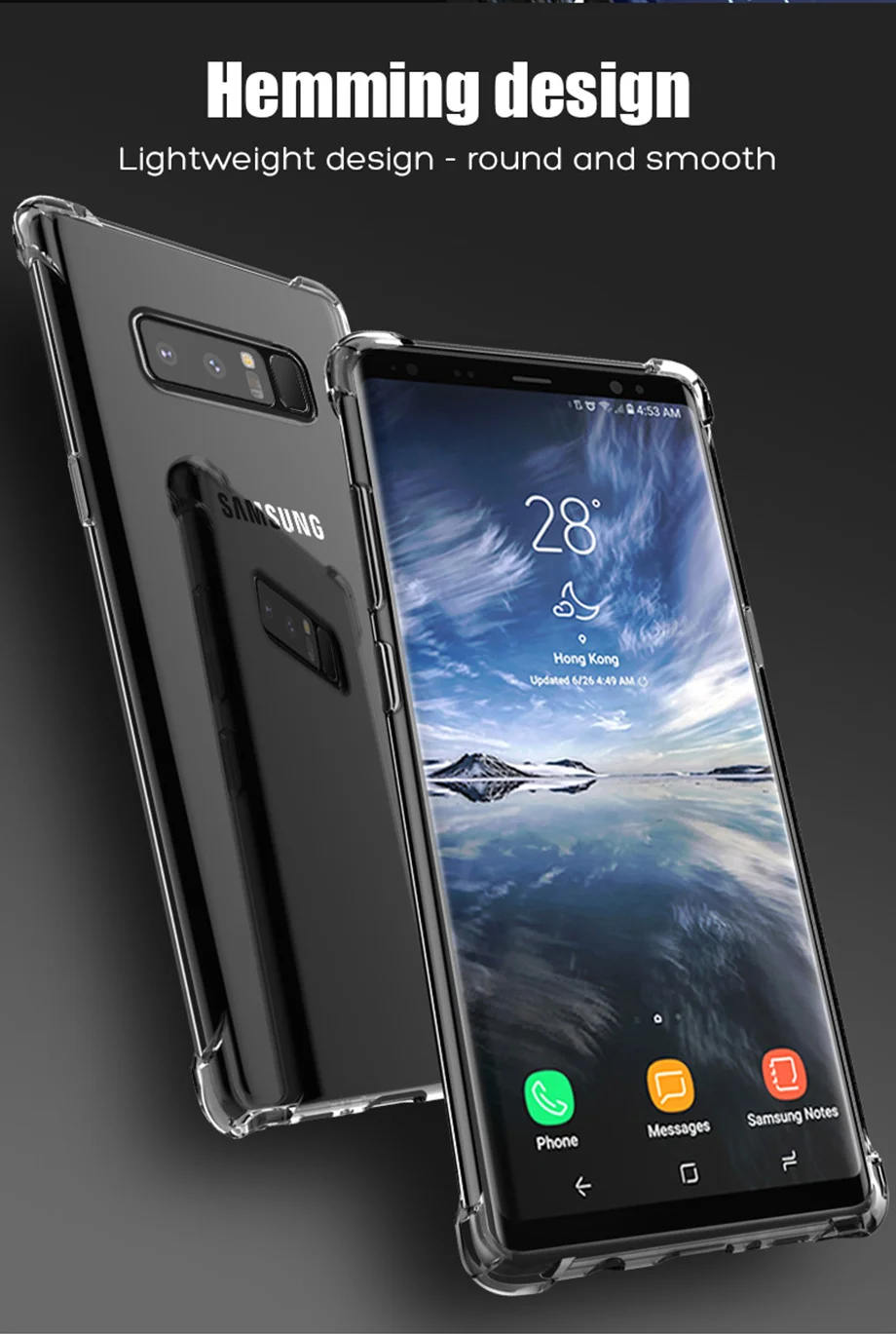 YOYIC противоударный Прозрачный чехол для samsung Galaxy S6 S7 Edge S8 S9 Plus Чехол Мягкий ТПУ силиконовый чехол для samsung Galaxy Note 8 9 чехол