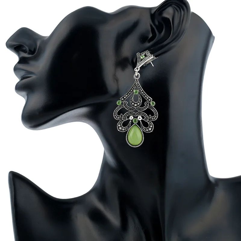 Женские длинные серьги из циркона с металлической кисточкой золотого цвета