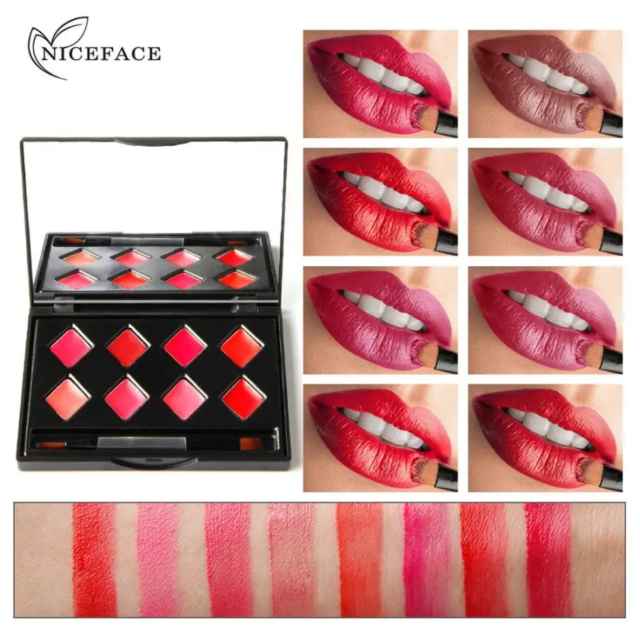 Niceface 8 видов цветов сексуальные красивые макияж матовые губные помада