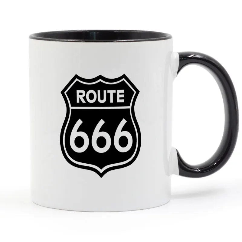 Route 666 Кружка Кофе Молоко Керамика чашки творческий DIY подарки Домашний декор кружки 11 унц. T841