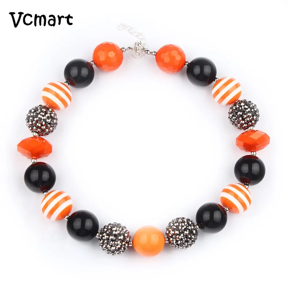 Vcmart 2 шт. винтажное ожерелье массивное жевательная резинка бусина черный