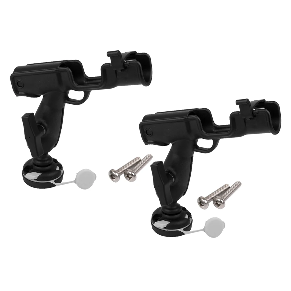

2x Adjustable 360 Degree Nylon Kayak Boat Fishing Rod Holder Side Mount Tackle Kit Set