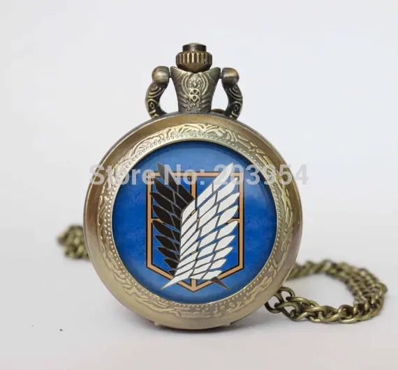 Винтажные карманные часы ручной работы атака на Титанов 12 шт./лот вдохновленные