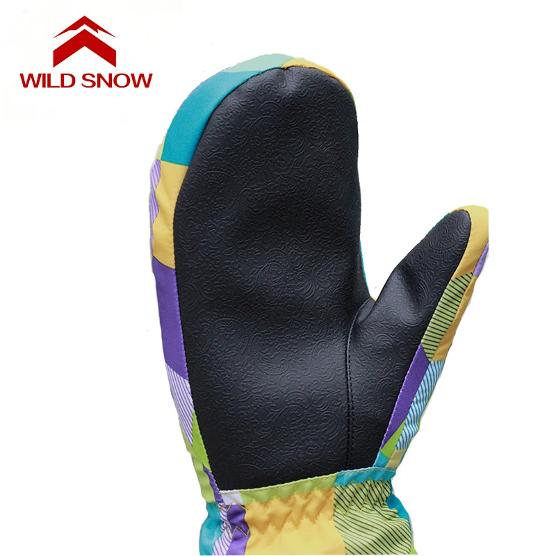 Дикий на снежную погоду женские и детские лыжные перчатки для катания сноуборде