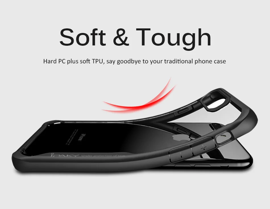 Чехол iPaky для iPhone 7/7 Plus красный чехол 6 6S из мягкого силикона ТПУ Жесткий ПК