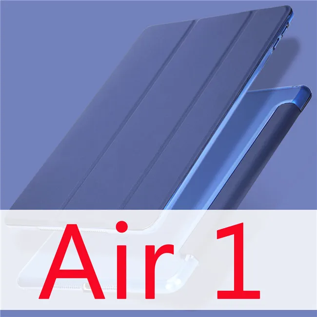 Dark blue air 1 Для iPad чехол 9,7 Air 2 Funda ультра тонкий из искусственной кожи PC жесткий чехол-подставка для iPad 6-го Поколения iPad Air 2 Air 1 чехол - Цвет: Dark blue air 1