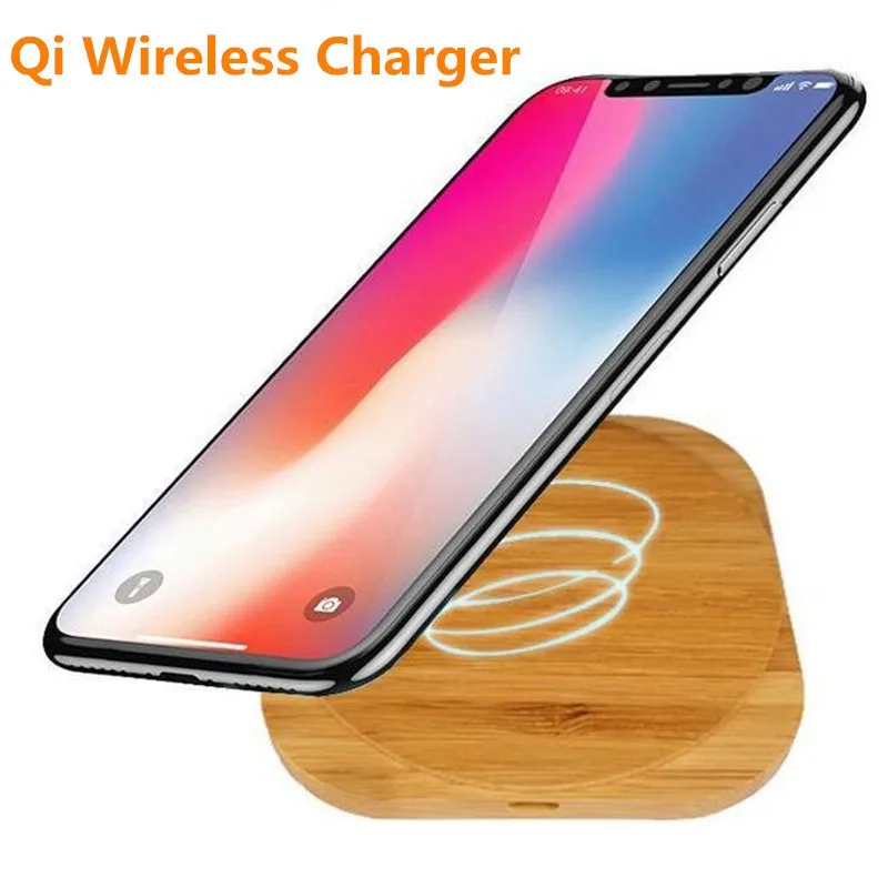Портативный Беспроводной коврик 10 Вт Qi для быстрой зарядки iPhone 8 Plus X Samsung Galaxy S6 S7 S8
