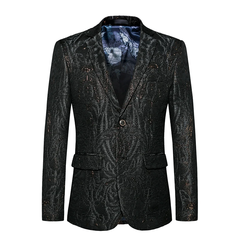 LONMMY 4XL 5XL 6XL Винтаж Цветок для мужчин Блейзер Slim fit две пуговицы свадебное платье костюм повседневное осень s цветочный блейзер весн