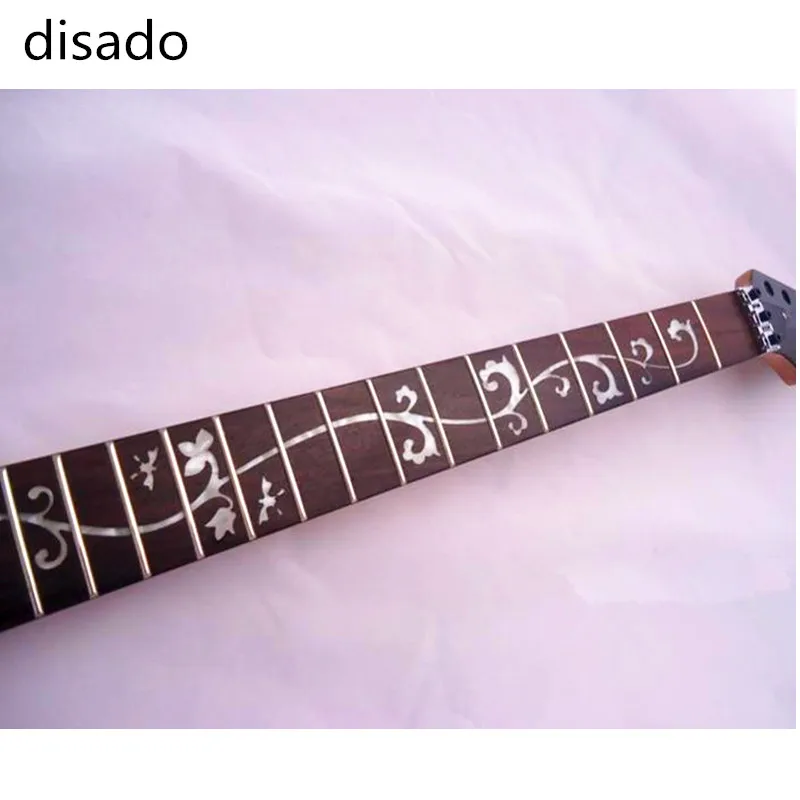 Дисадо 24 лада мозаика цветы электрогитара клен шея гитарные струны замок оптовая