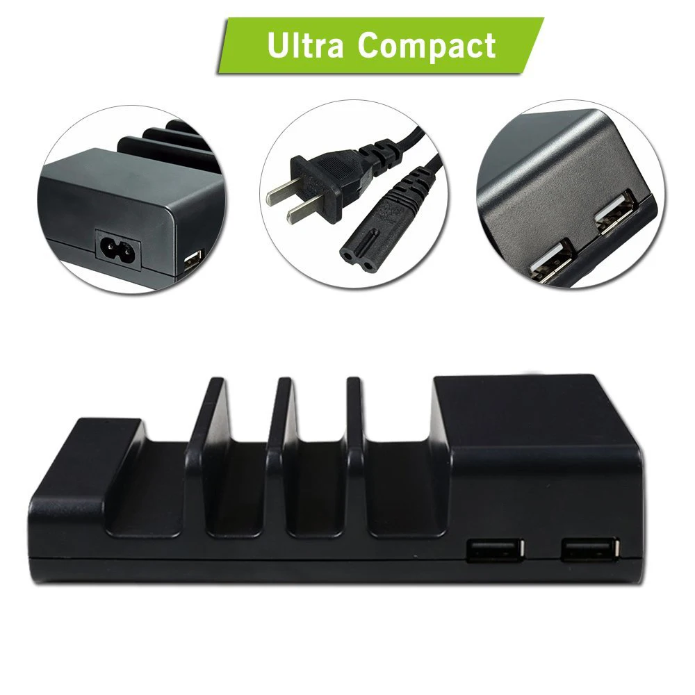 Универсальное настольное зарядное устройство с держателем и 4 USB портами