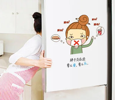 

Thin or die Fatty dead-end Color transparent stickers Fashion creative home
