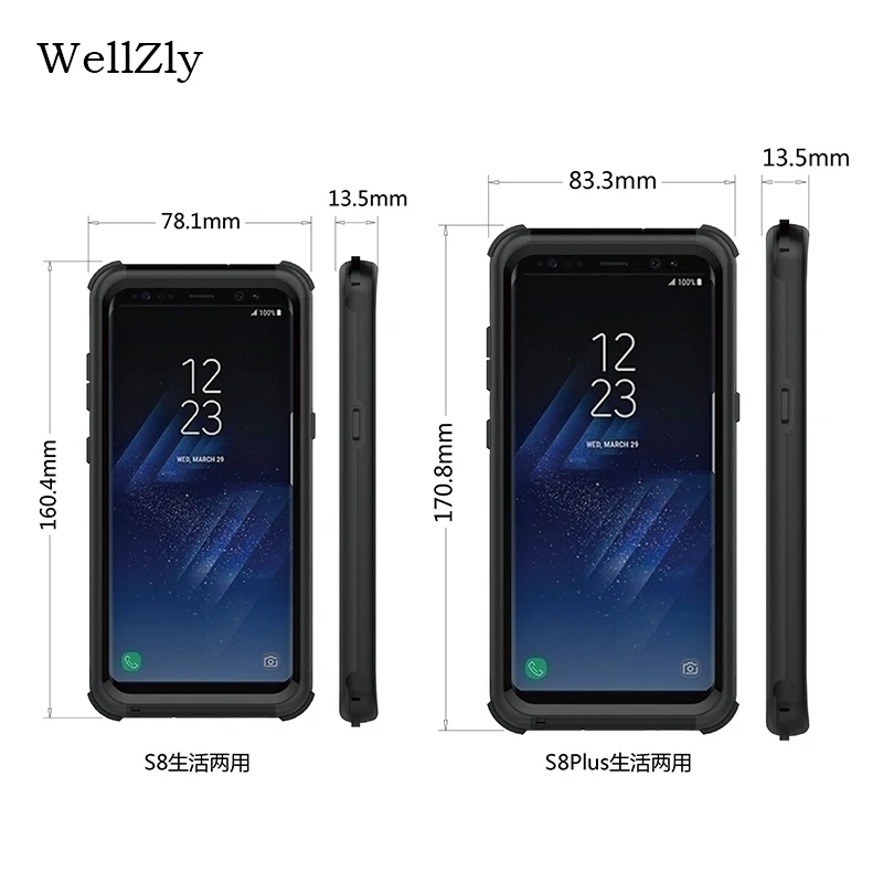 WellZly for Samsung S8 / s8 + cell phone waterproof shell life with drop Samsungs8 plus case | Мобильные телефоны и