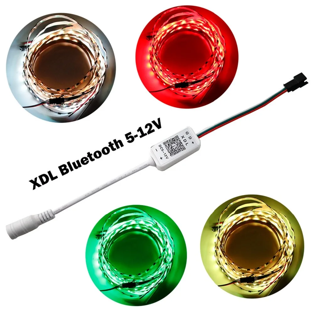 5V 12V Мини RGB Управление Magic светодиодный пикселей Bluetooth с помощью приложения на
