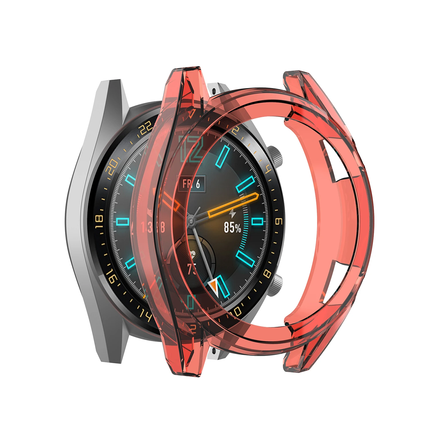 Ремешок для huawei Watch GT, силиконовый ремешок для часов+ чехол из ТПУ для huawei GT, часы для активного/элегантного/спортивного/модного