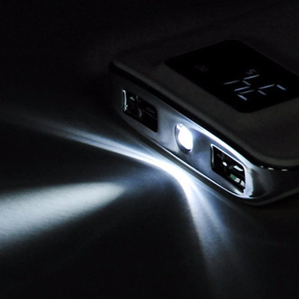 Ультра тонкий внешний аккумулятор большой емкости 10000 мАч двойной USB цифровой