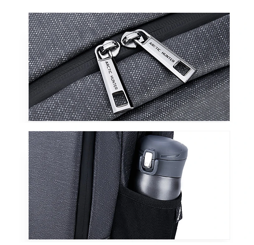 Рюкзак для ноутбука ARCTIC HUNTER, внешний USB зарядка, рюкзаки для компьютера, водонепроницаемые сумки для мужчин и женщин, противоугонная перезаряжаемая