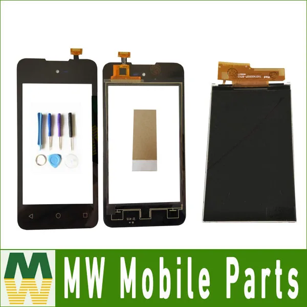 

1PC/ Lot High quality 4.0" For Micromax Bolt D303 SeperateTouch Screen Digitizer And Lcd Display Black Color with tools+Tape