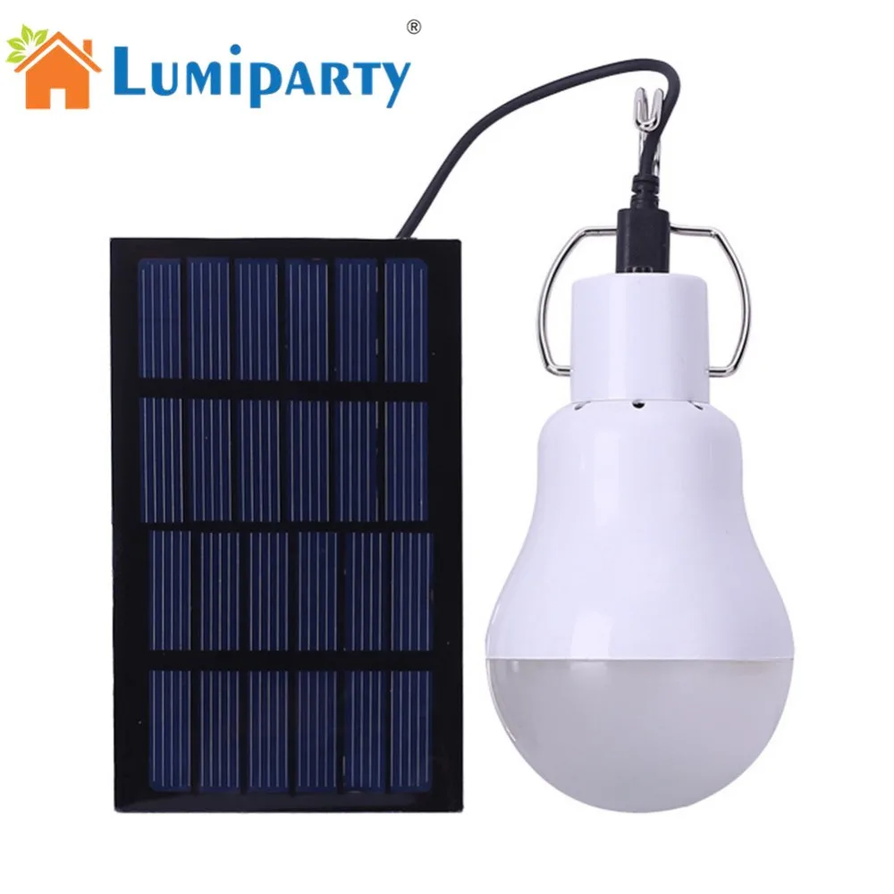 LumiParty Светодиодная лампа на солнечных батареях для зарядки кемпинга открытом