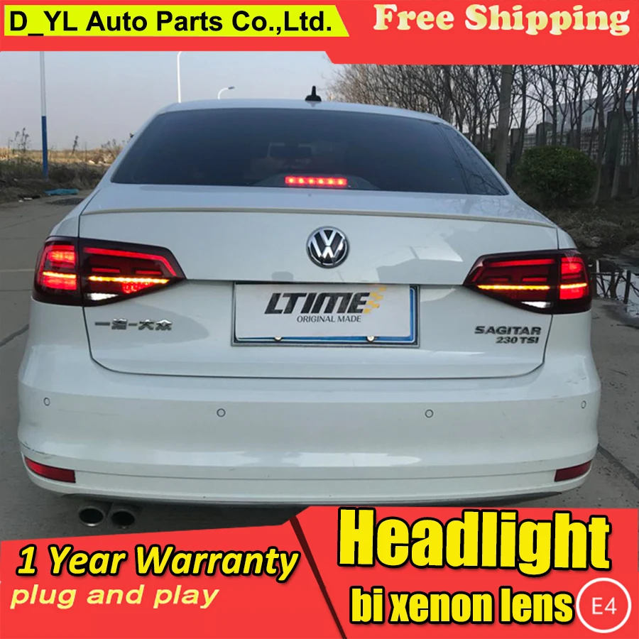 

Car Styling for vw Jetta GLI 2015-2018 LED taillights LED rear lamps Dynamic turn signal LED DRL+Brake+Park+Signal Stop Lamp