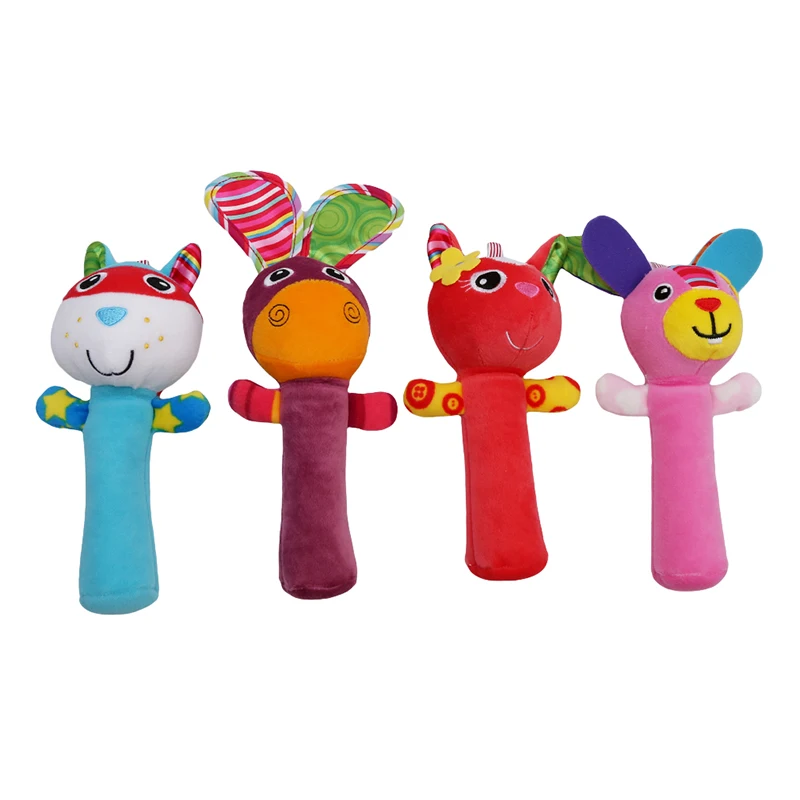 High Quality Newborn Toys Baby Rattles Soft Animal Model Handbells Kid Mobile Toy 0-24months Hand Voiced Sound | Игрушки и хобби