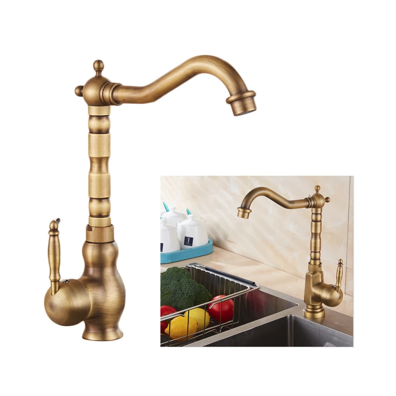 

Bathroom Sink Faucet Antique Bronze Finished Hot And Cold Water Mixer Tap Crane With Pop Up