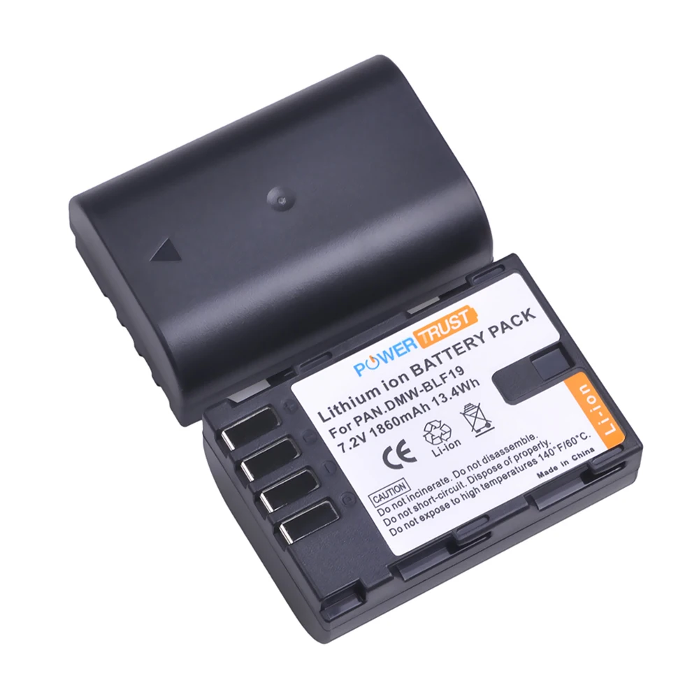 Аккумулятор PowerTrust для DMW BLF19 Panasonic Lumix GH3 GH4 GH5 7 2 в 1860 мАч BLF19E BLF19PP BLF19PP|lumix battery|gh4