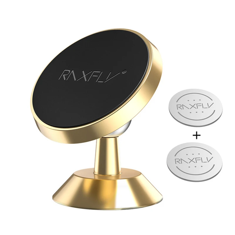 Gold-1 RAXFLY магнитный держатель Магнитная автомобильный держатель телефона для samsung S8 плюс S7 Автомобильный держатель для iPhone X 7 Plus Универсальный телефон, подставка-держатель держатель для телефона в машину - Цвет: Gold-1