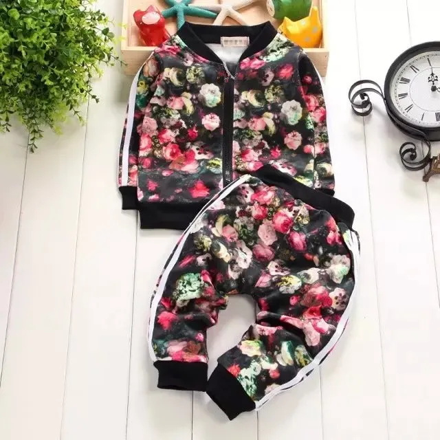 Новый модный детский спортивный костюм комплект одежды из 2 предметов для