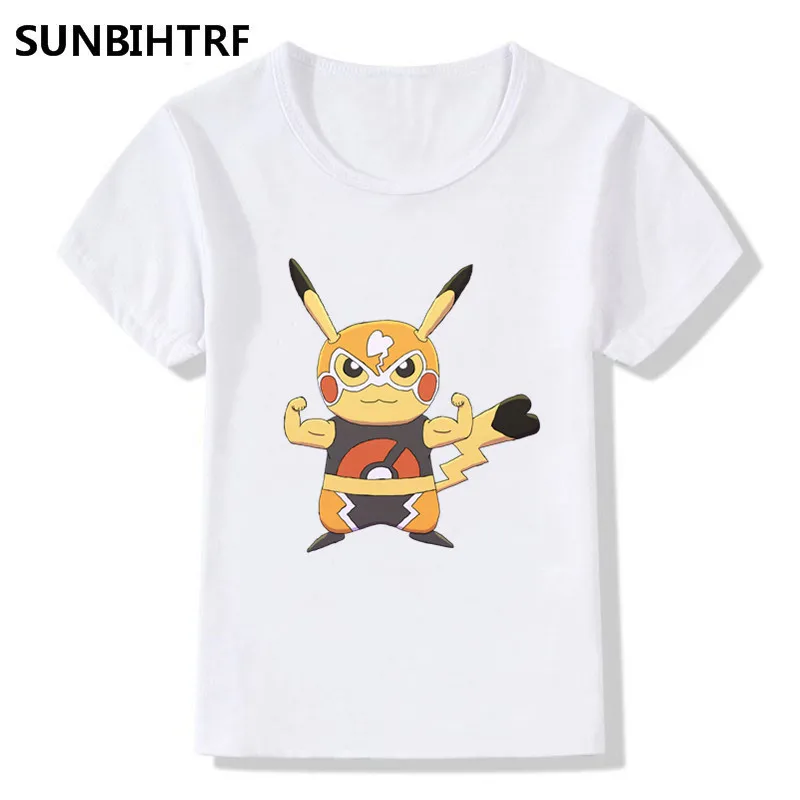 Новое поступление детские футболки с покемонами летние милые топы короткими