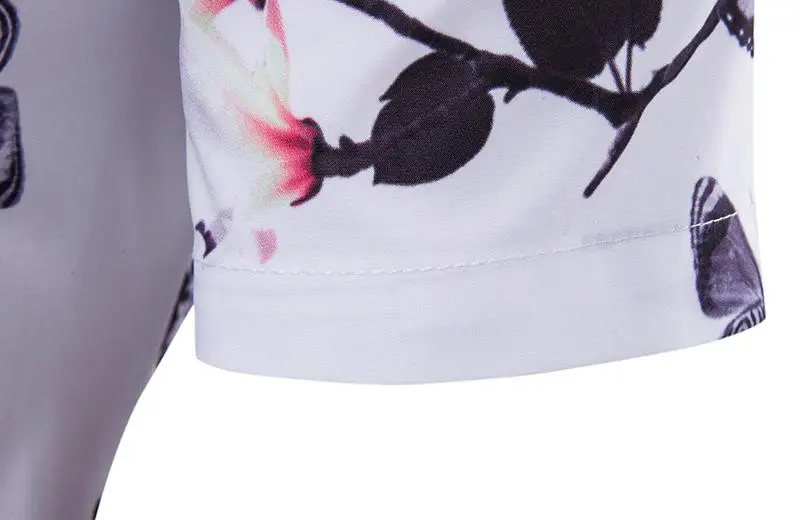 

Hawaiian Shirt for Men Blouse Floral Mens dress Shirts Social Casual Short Sleeve Men's Clothing Slim fit New