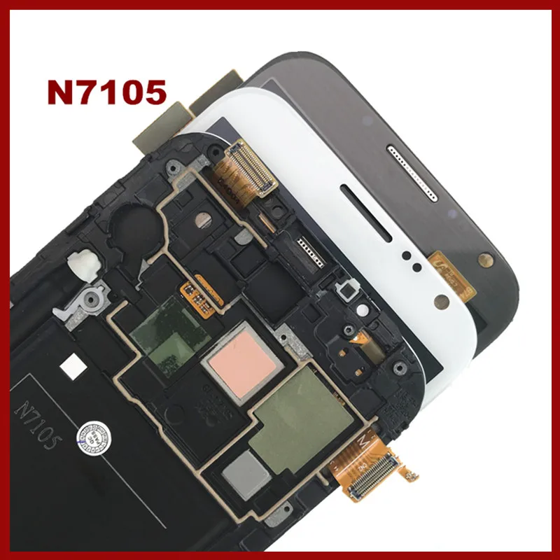 N7105 с рамкой ЖК экран для Samsung Galaxy Note 2 LCD Note2 AMOLED дисплей кодирующий