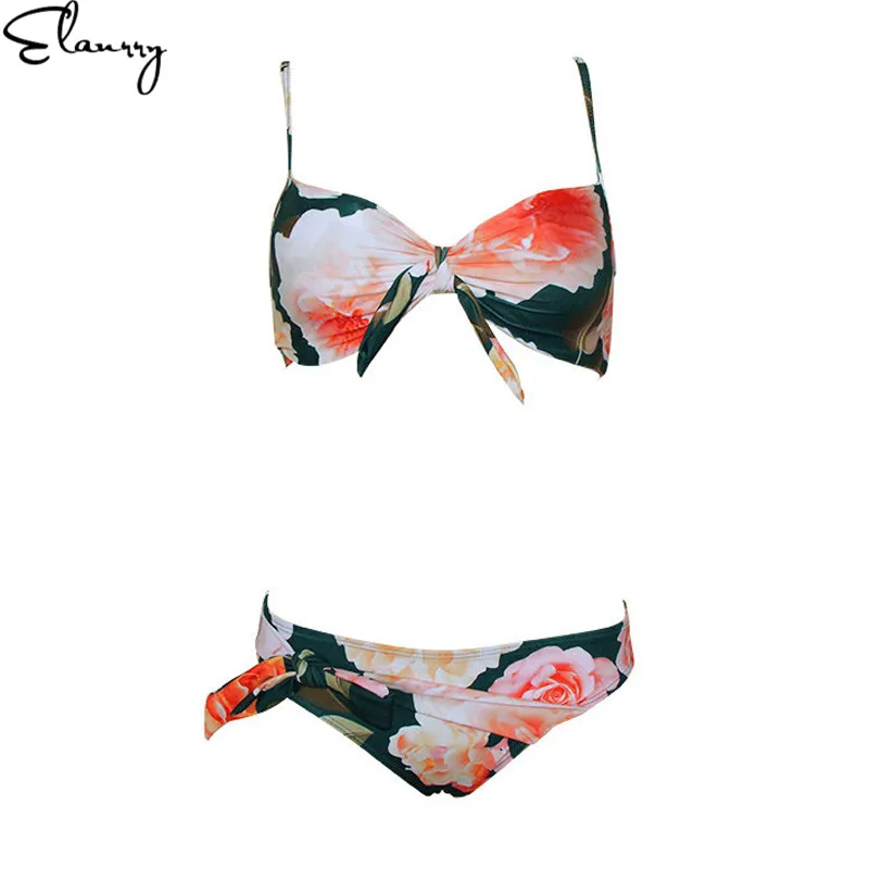 2019 для женщин комплект бикини бразильский цветочный принт сексуальный купальник