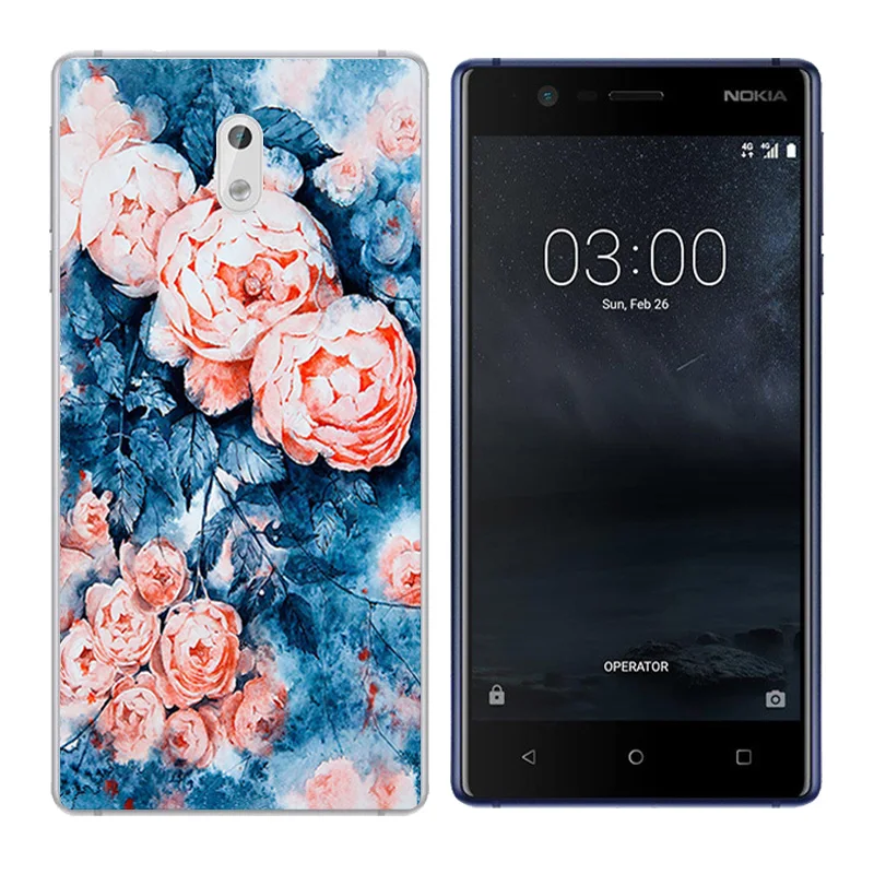 Мягкий ТПУ для Nokia 3 чехол Nokia3 Силиконовая задняя крышка золотые Чехлы телефона с