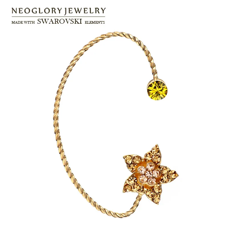 Серьги кольца Neoglory с австрийскими кристаллами и чешскими стразы модные серьги в