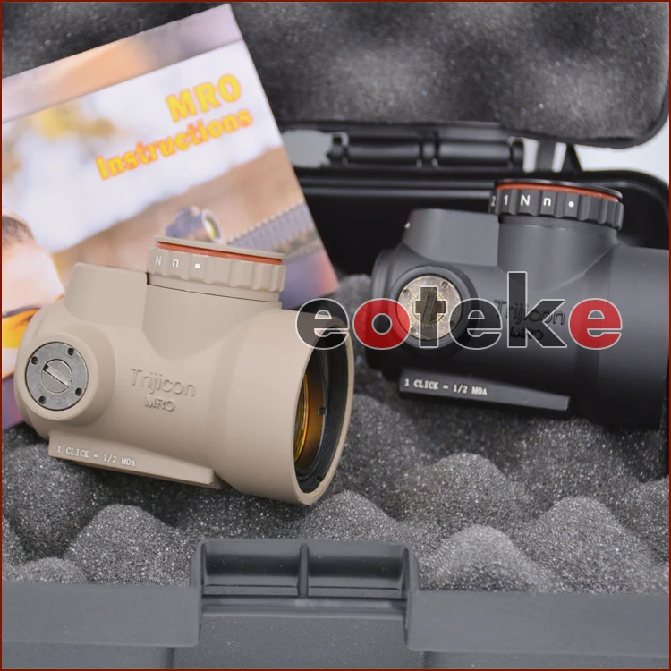 XWXS голографический прицел высокого качества стиль Trijicon MRO красный зеленый точка прицел 1MOA точка страйкбол черный низкое крепление