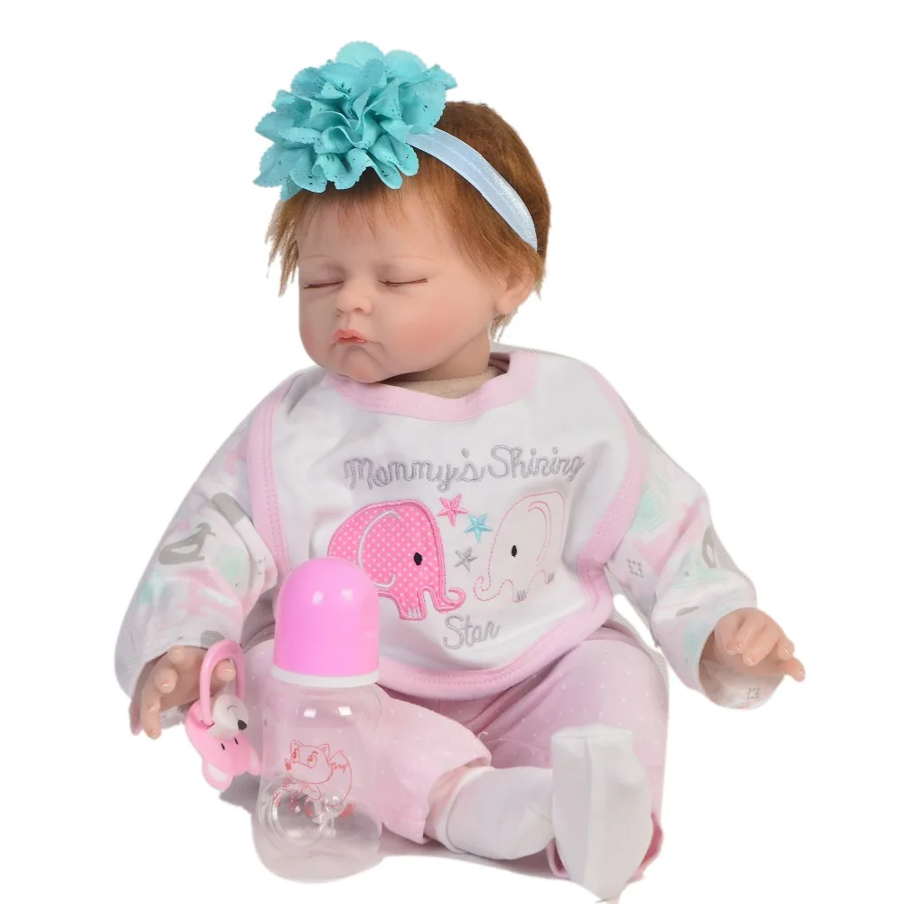 

22inch Lifelike Reborn Baby Dolls handmade Babies Doll So Truly Girl Model Doll For Toddler bebe Toy Gifts bedtime bonecas