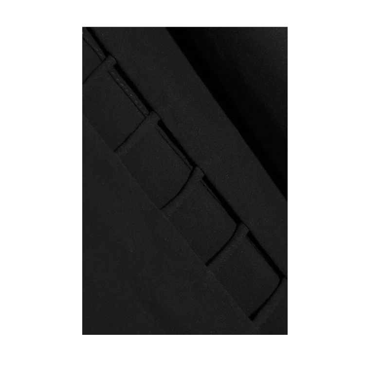 Сексуальный шифоновый топ с вырезом на спине и v образным женский черный пуловер