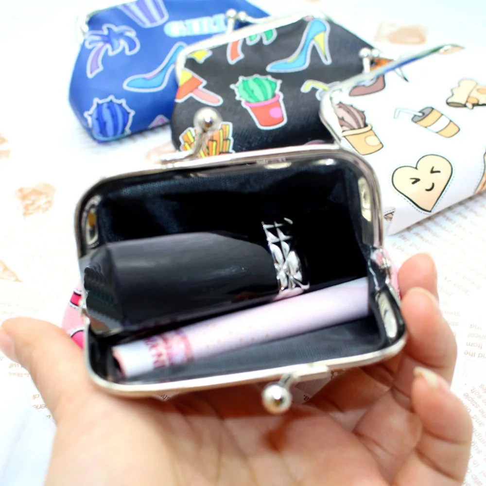 Кошелек в Корейском стиле Модный женский маленький кошелек с принтом виде