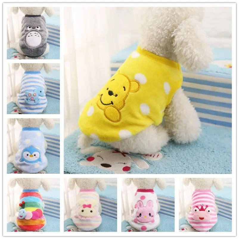 Теплая зимняя футболка для домашних животных собак щенков кошек|dog clothes t-shirt|pet winter