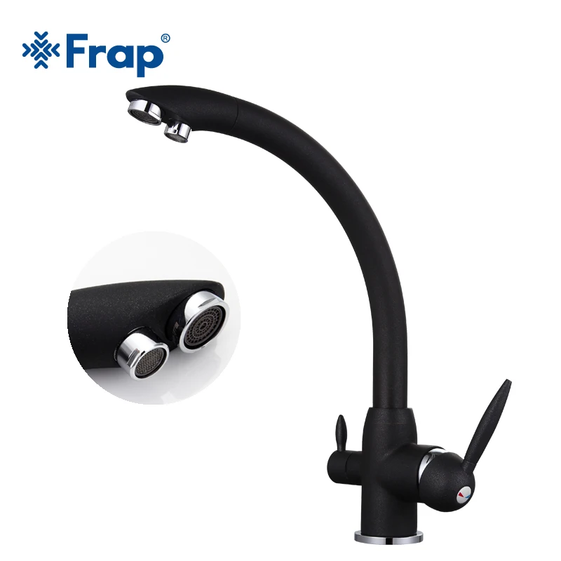 Смеситель для кухни Frap F4399 черный смеситель раковины с поворотом на 180 градусов и